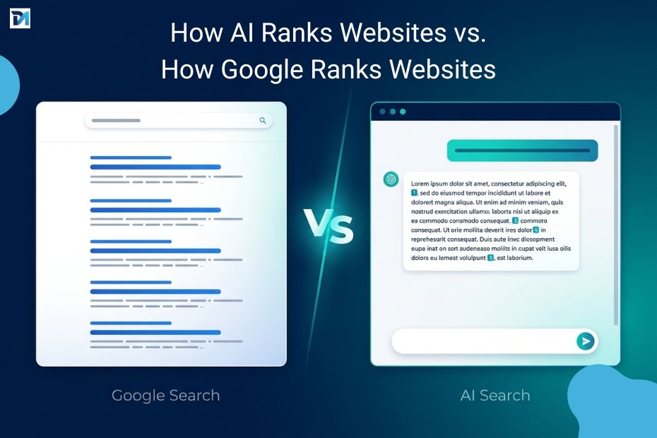 How AI Ranks Websites vs. How Google Ranks Websites